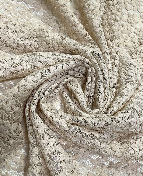 Гипюр-кружево цветок беж