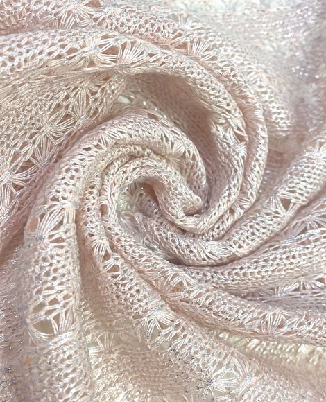 Ажур-трикотаж с напыл.св.розовый\серебро
